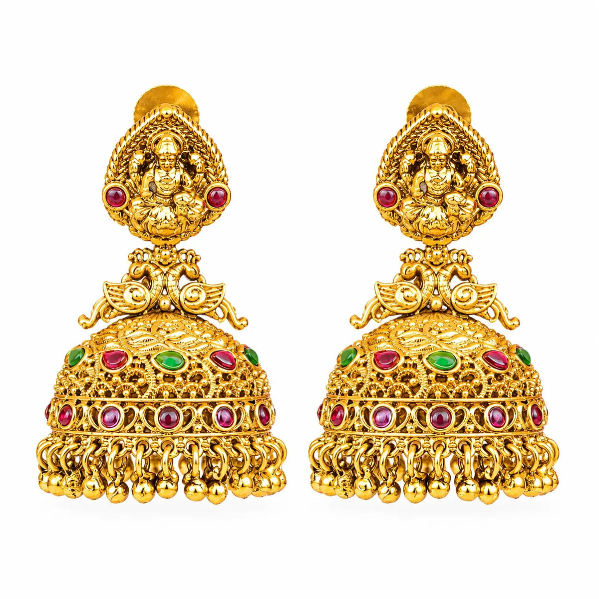 Kaveri Kanti Jhumka | Gold-Plated Sacred River Radiance Earrings