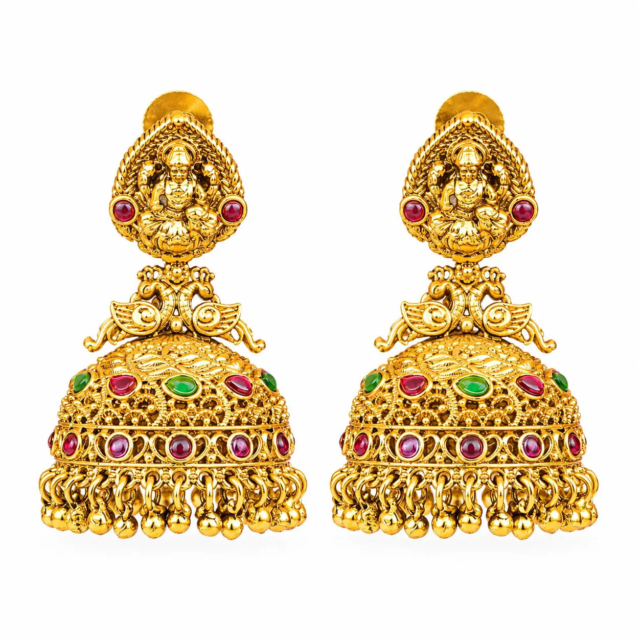 Kaveri Kanti Jhumka | Gold-Plated Sacred River Radiance Earrings