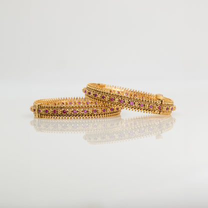 Handcrafted Antique Paired Bangle V-1824
