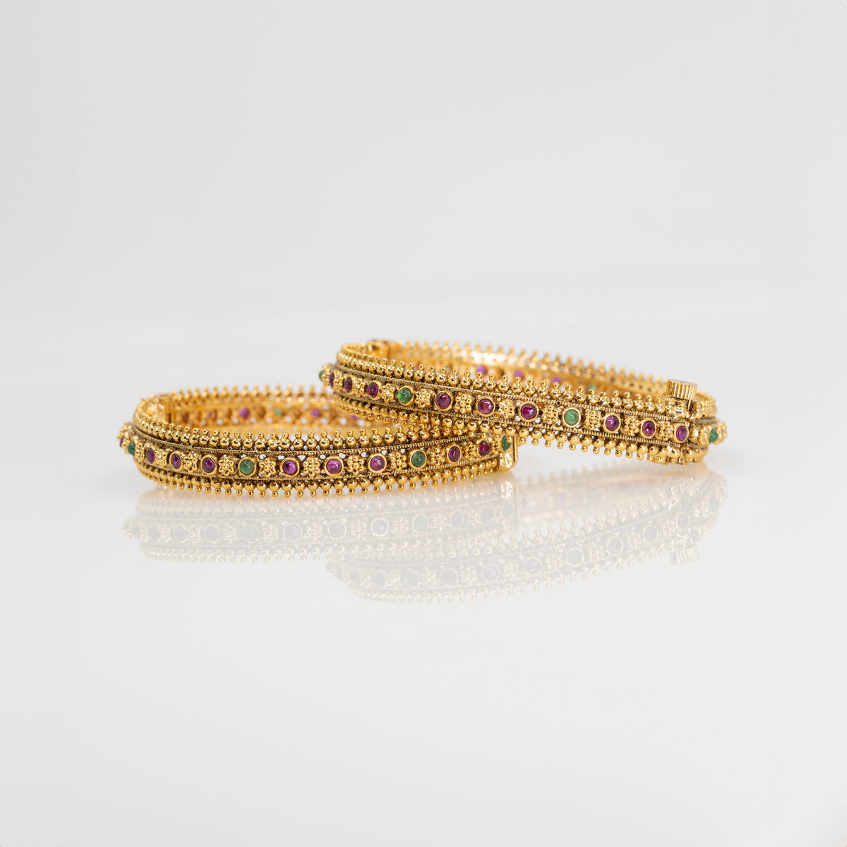 Handcrafted Antique Paired Bangle V-1824