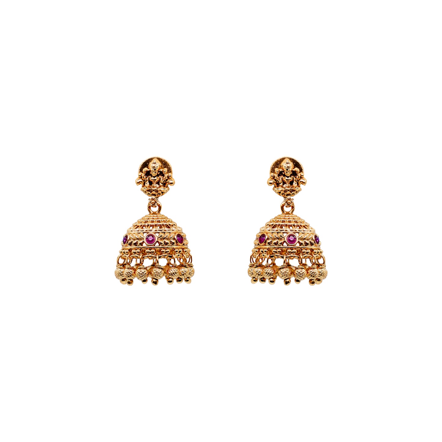Antique Laxmi Gold Finish Jhumka  T-19