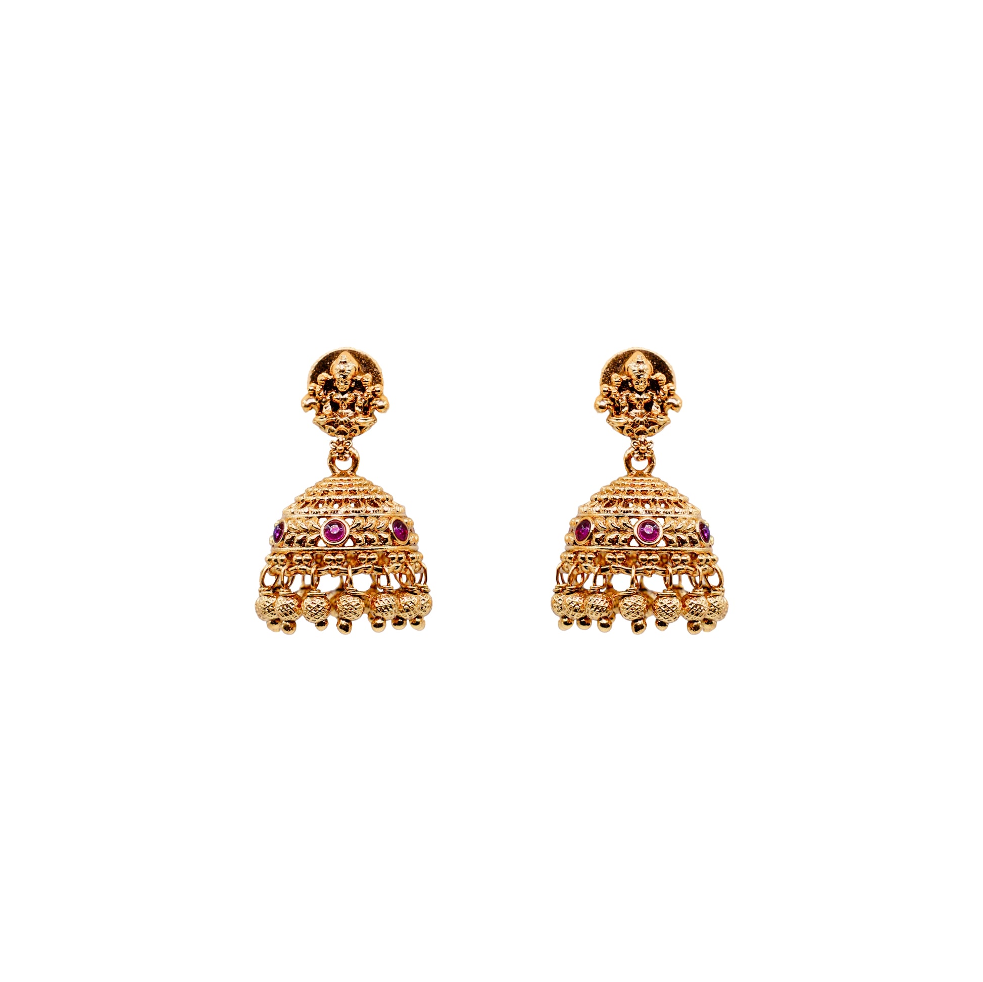 Antique Laxmi Gold Finish Jhumka  T-19