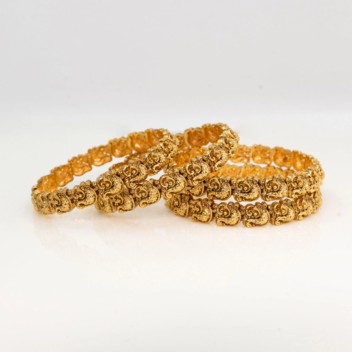 Antique Gold-Plated Peacock Bangle K-1003