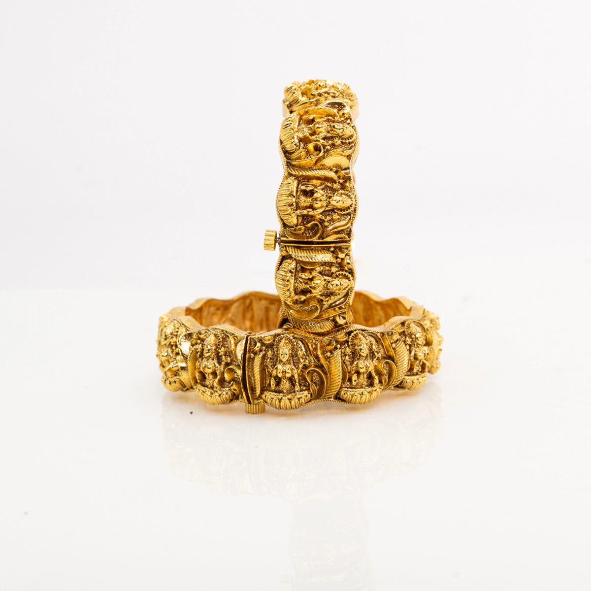 Antique Gold-Plated Lakshmi  Bangle K-108