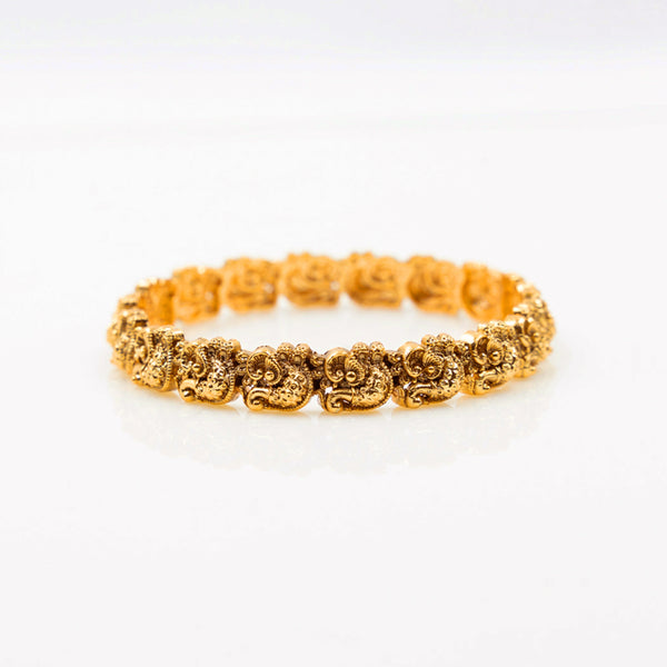 Antique Gold-Plated Peacock Bangle K-1003