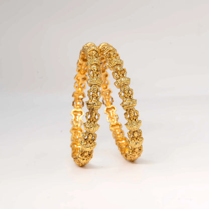 Antique Finish Gold Plated Bangles K-1002