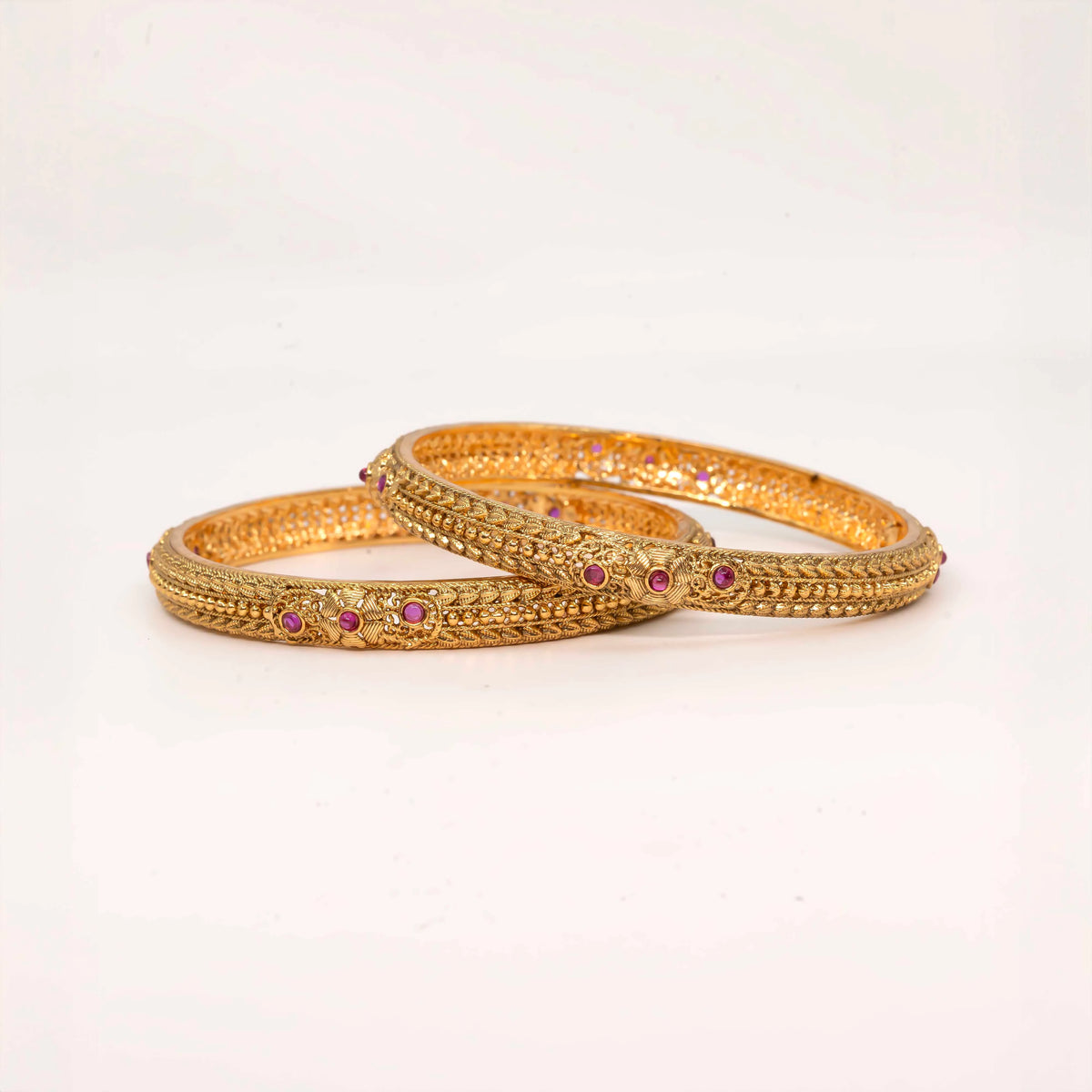 Ruby Grace Antique Gold Plated Bangle V-1240