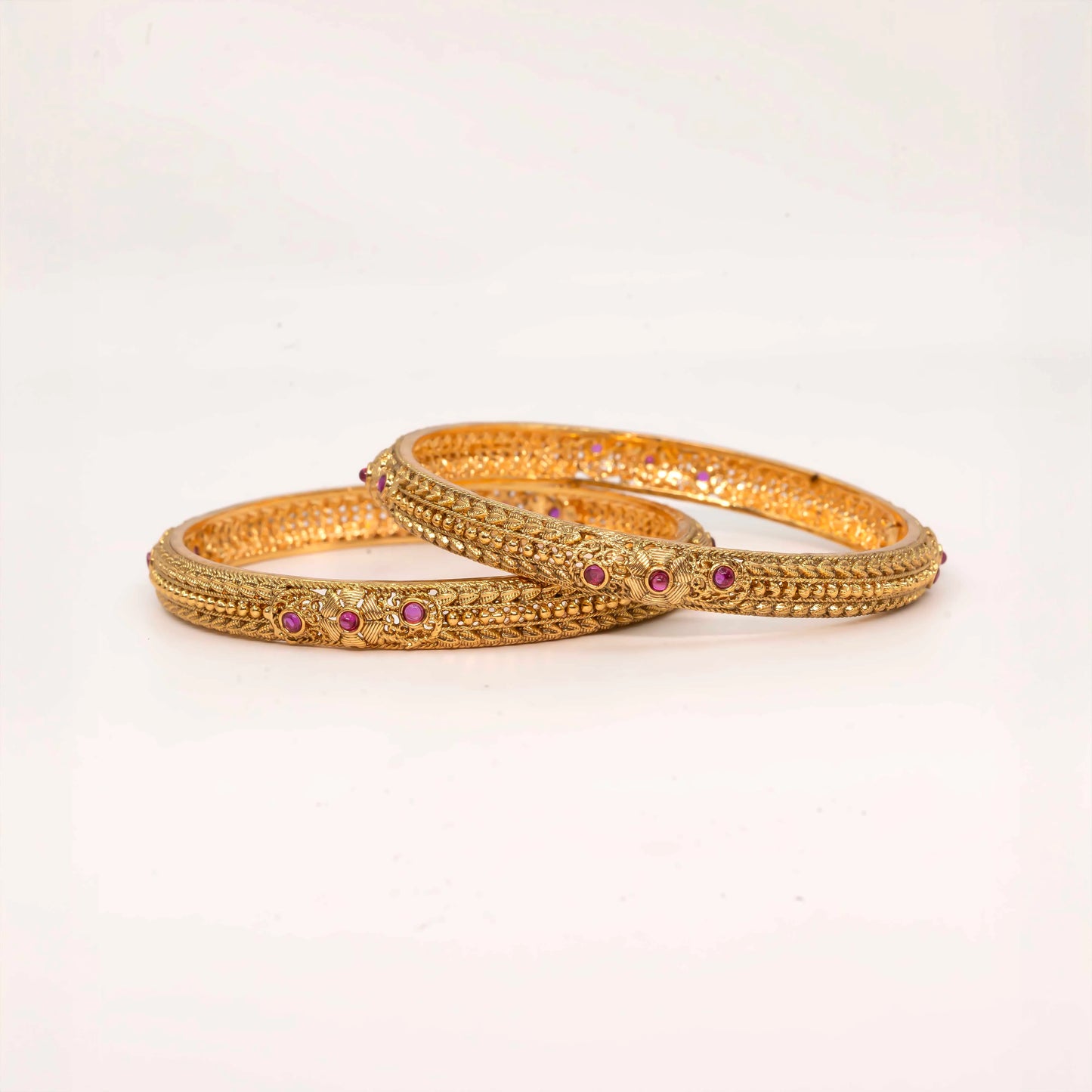 Ruby Grace Antique Gold Plated Bangle V-1240
