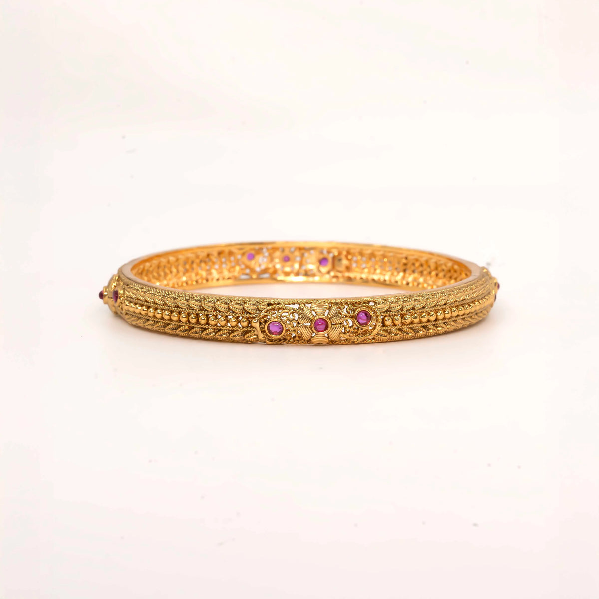 Ruby Grace Antique Gold Plated Bangle V-1240