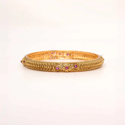 Ruby Grace Antique Gold Plated Bangle V-1240