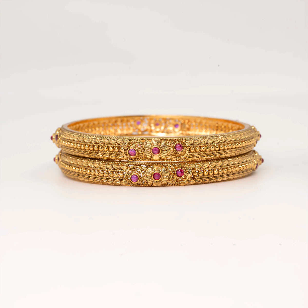 Ruby Grace Antique Gold Plated Bangle V-1240