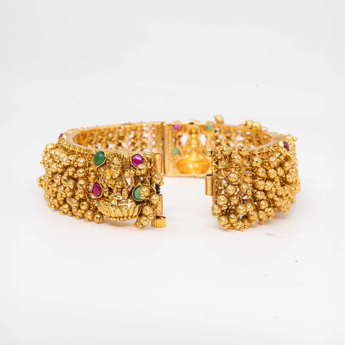 Lakshmi Lotus Antique Gold-Plated Bangle– K-999