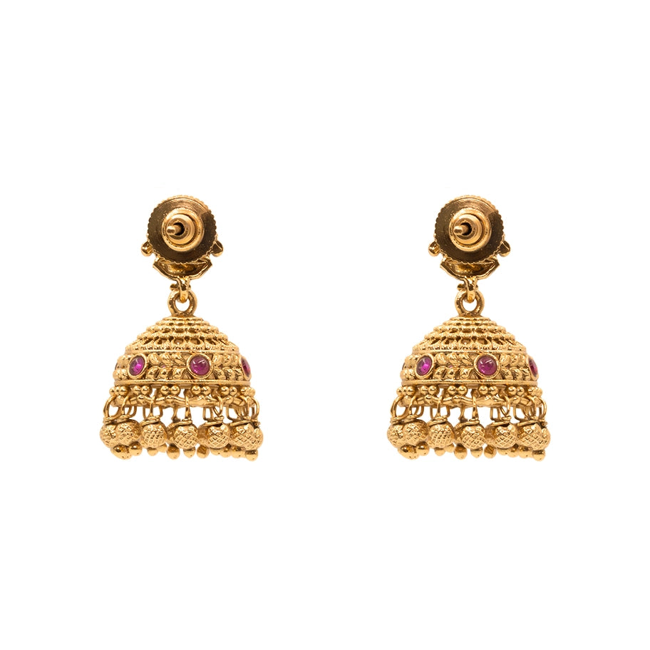 Antique Laxmi Gold Finish Jhumka  T-19