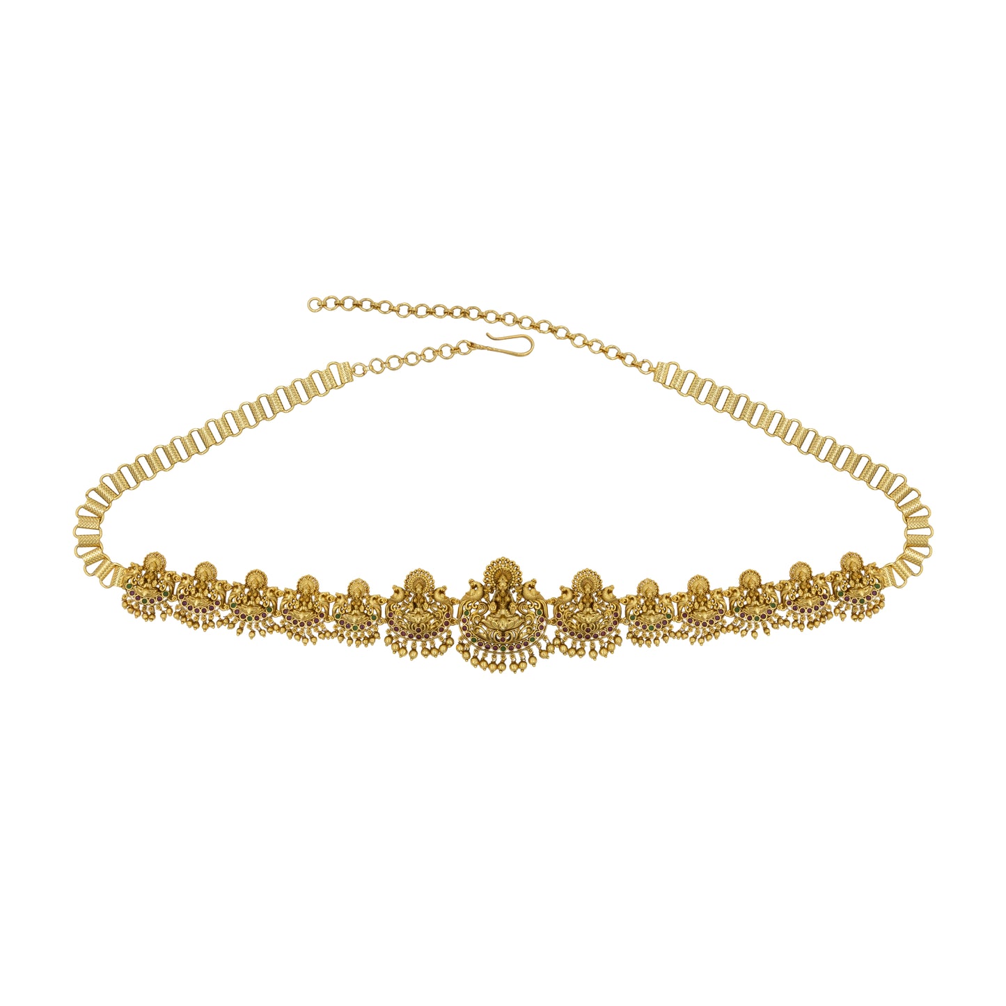 Antique Gold-Plated Laxmi Temple Kamarbandh