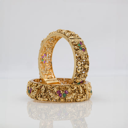 Handcrafted Gold-Plated Paired Bangles V-1767
