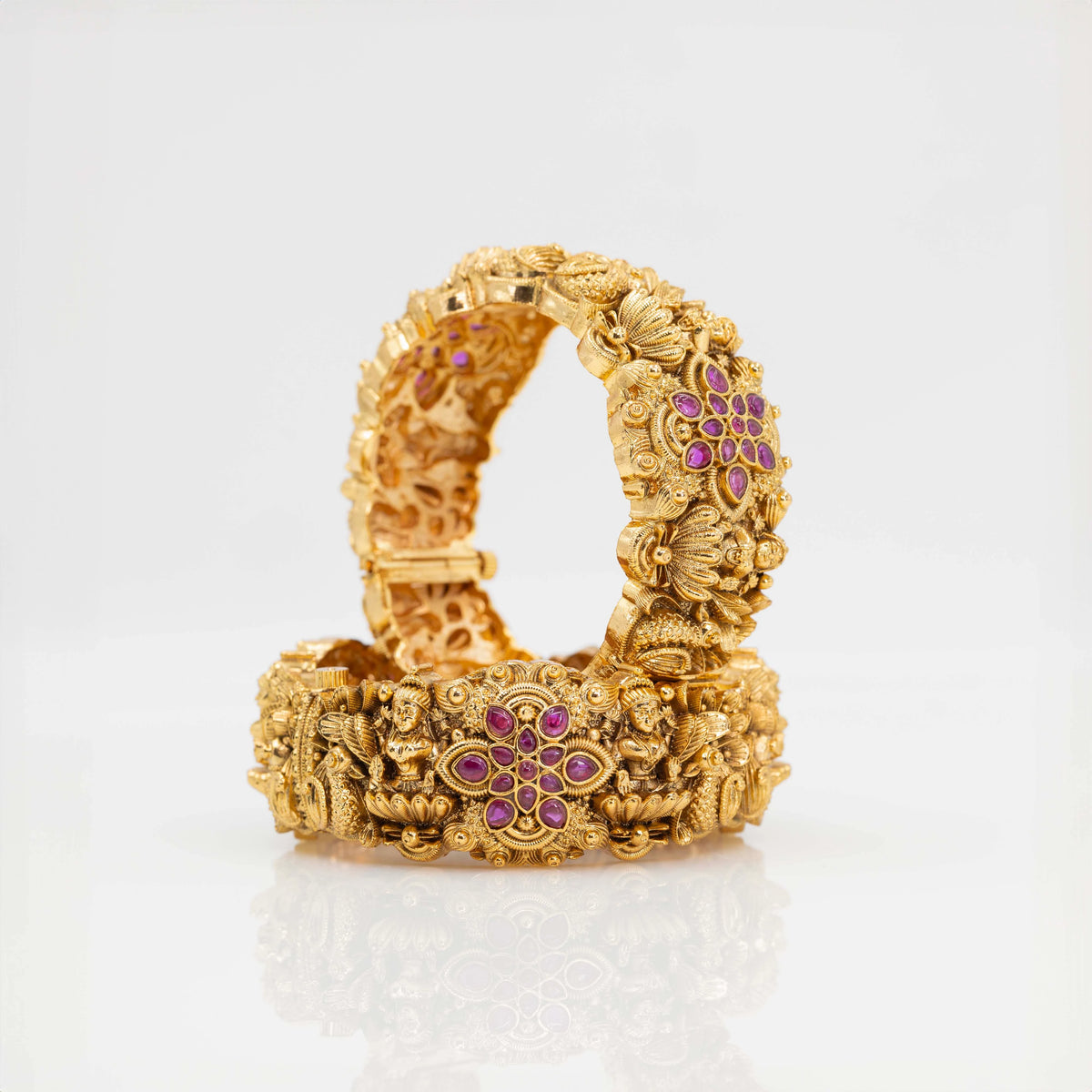 Divine Lakshmi Antique Temple Bangle V-1265