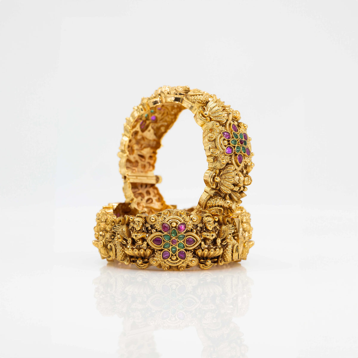 Divine Lakshmi Antique Temple Bangle V-1265