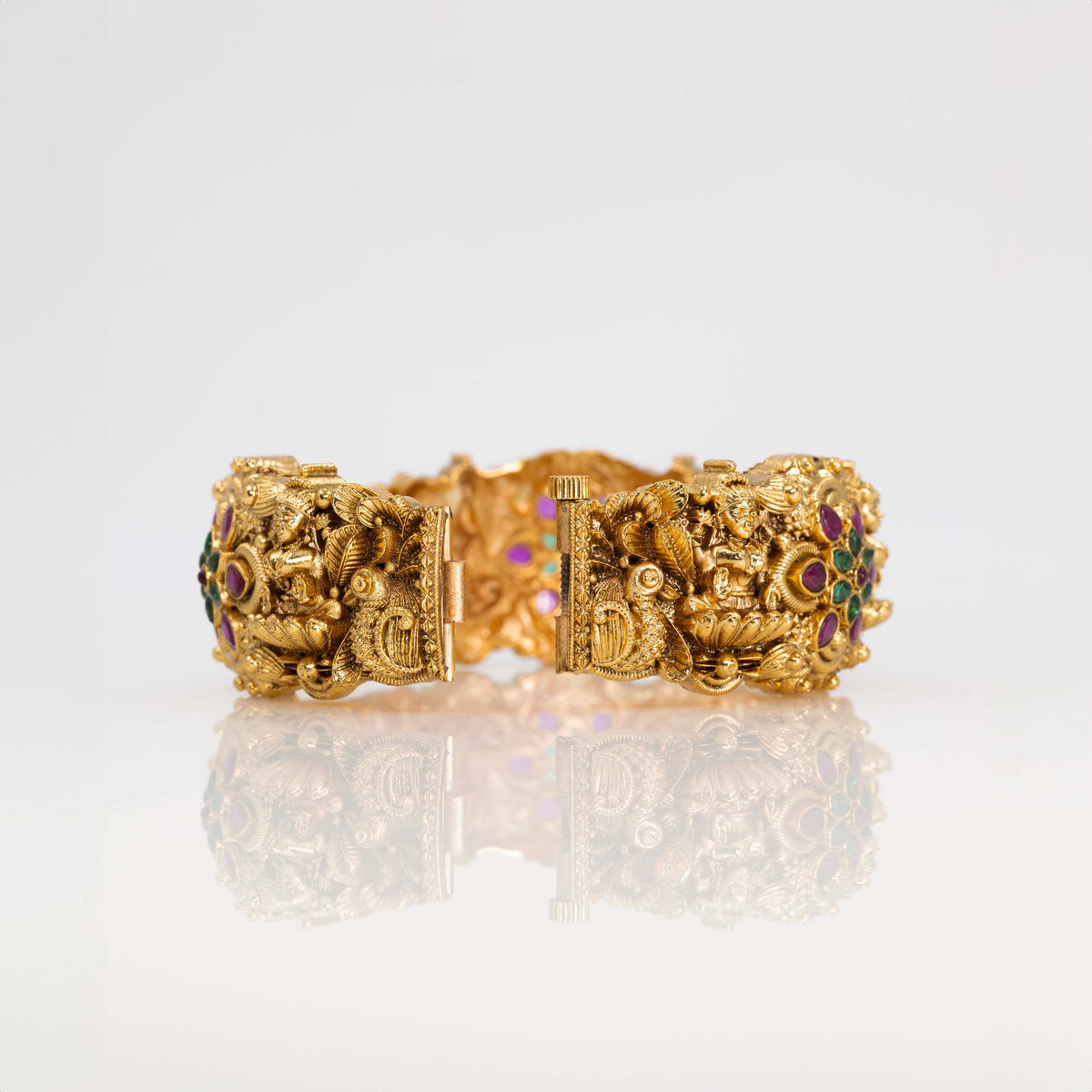 Divine Lakshmi Antique Temple Bangle V-1265