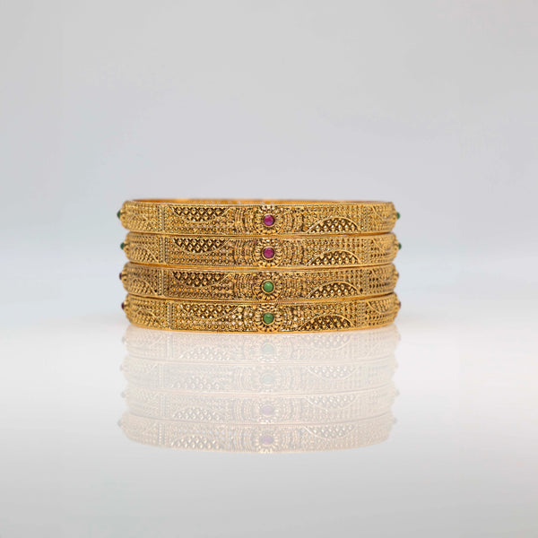 Carved Antique Temple Bangle V-1828