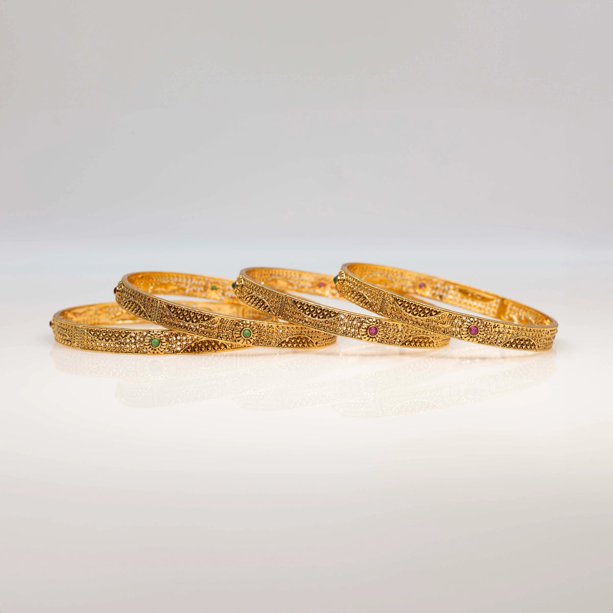 Carved Antique Temple Bangle V-1828