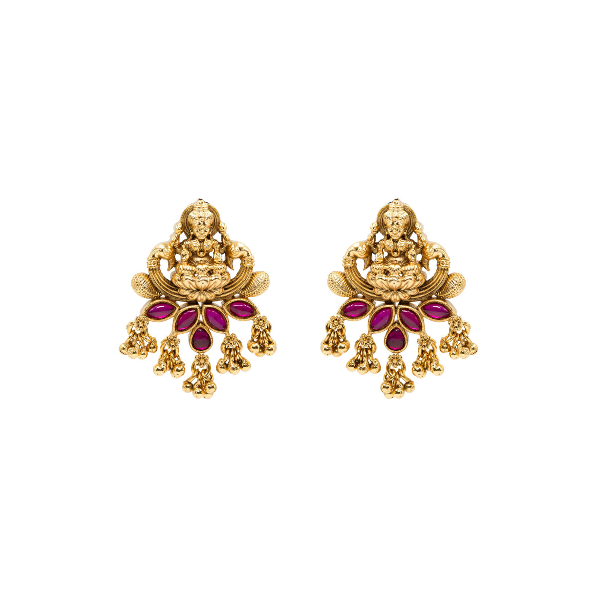 Temple-Inspired Antique Gold Plated Bali V-1652

