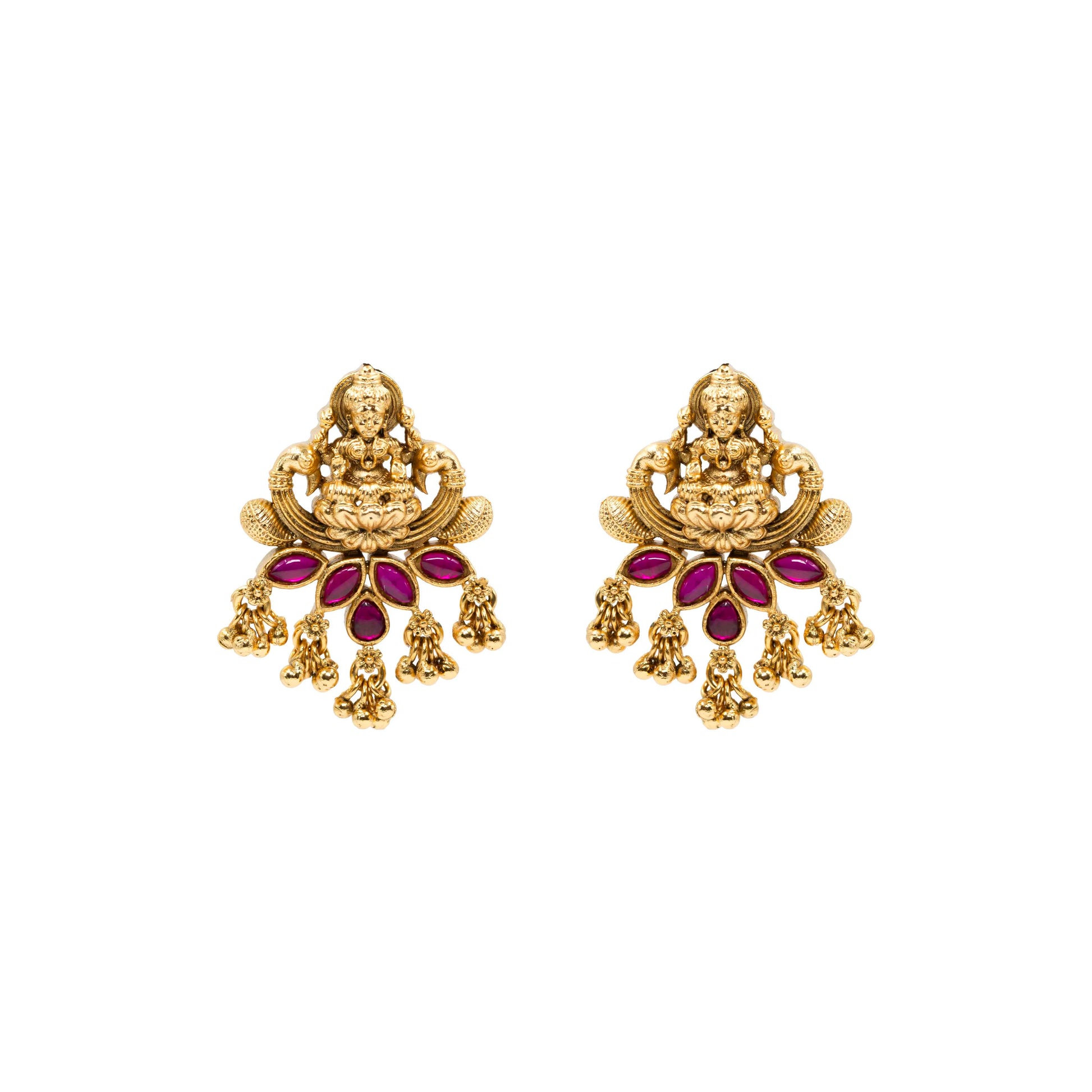 Temple-Inspired Antique Gold Plated Bali V-1652
