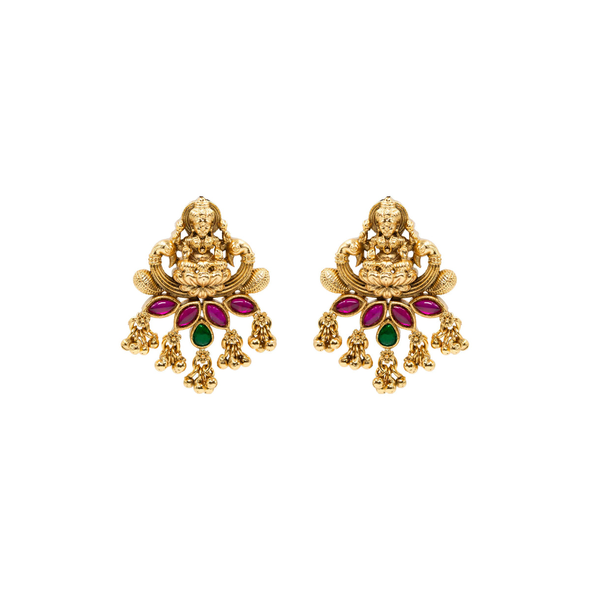 Temple-Inspired Antique Gold Plated Bali V-1652
