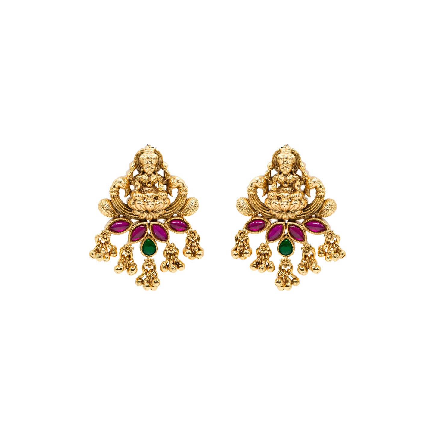 Temple-Inspired Antique Gold Plated Bali V-1652
