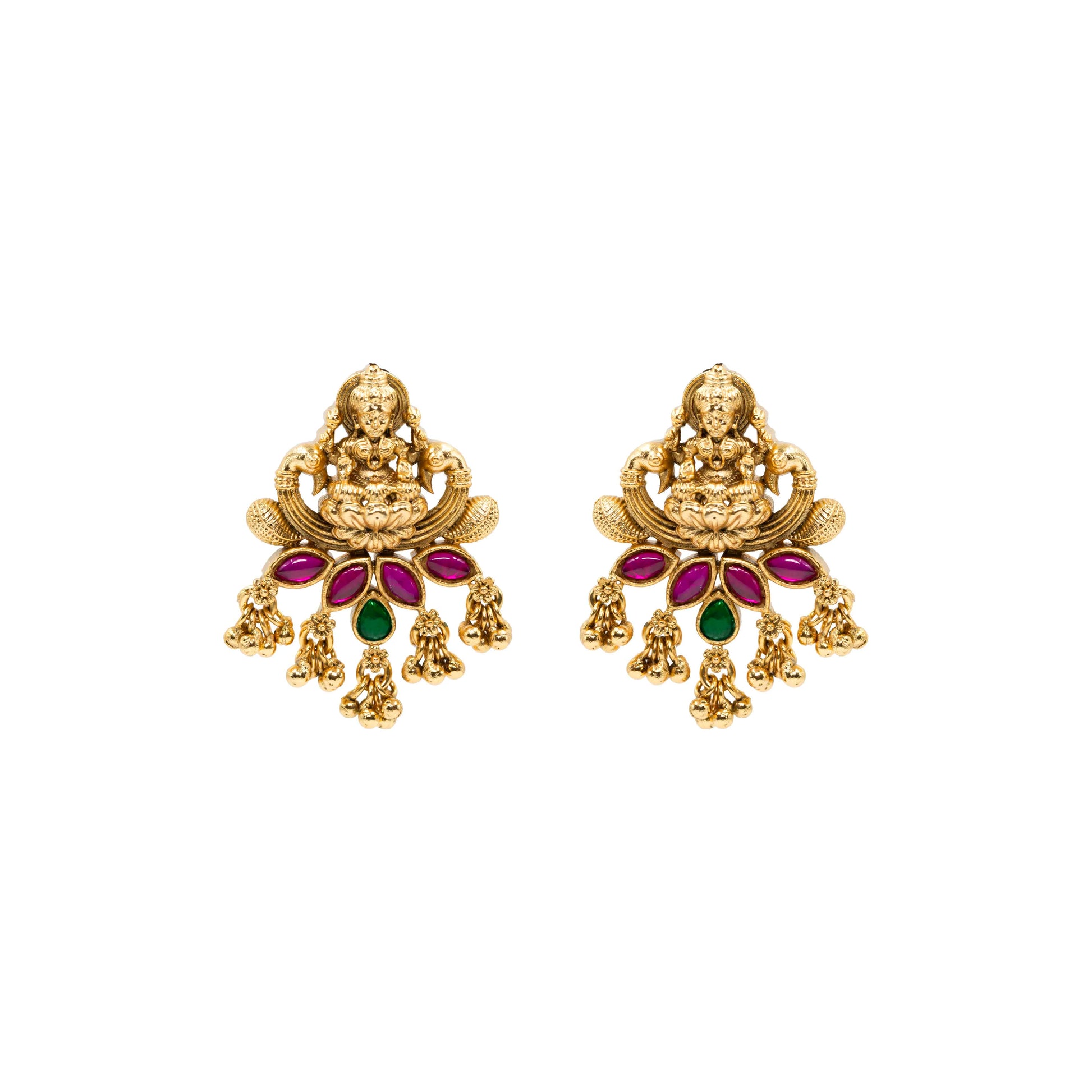 Temple-Inspired Antique Gold Plated Bali V-1652
