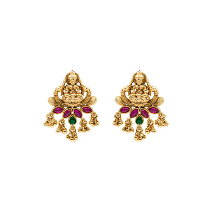 Temple-Inspired Antique Gold Plated Bali V-1652

