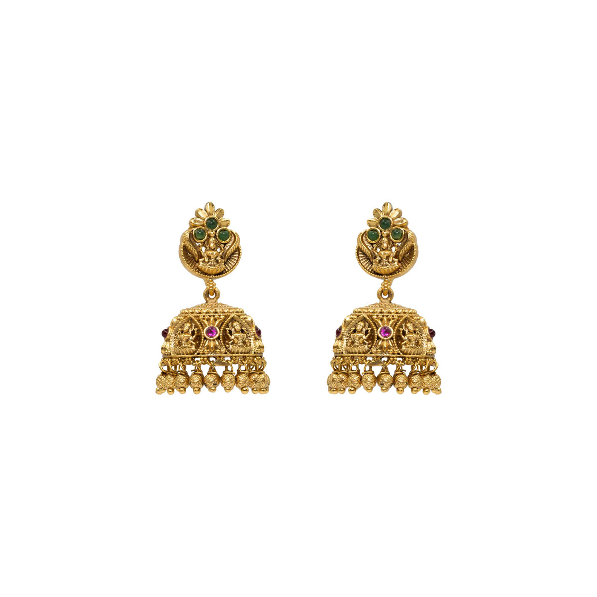 Divine Laxmi  Gold-Plated Jhumka  R-1123