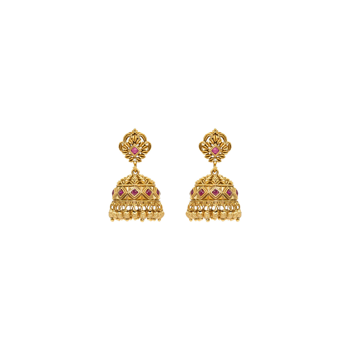 Regal Antique Finish Gold-Plated Jhumka R-1156