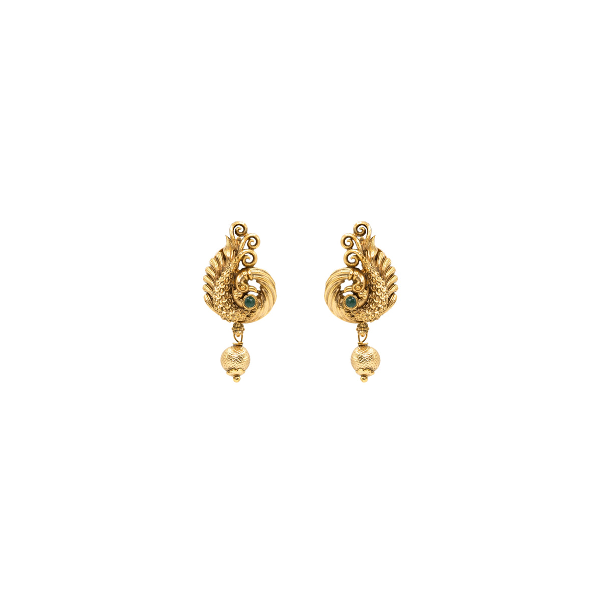 Antique Peacock Grace Drop Bali V-1493