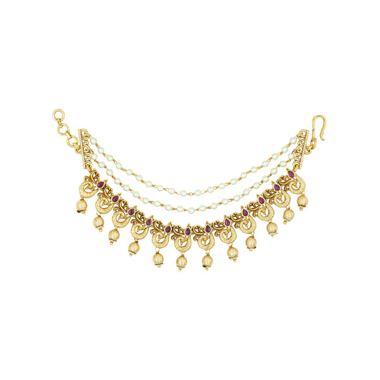 Golden Aura Ear Chain 