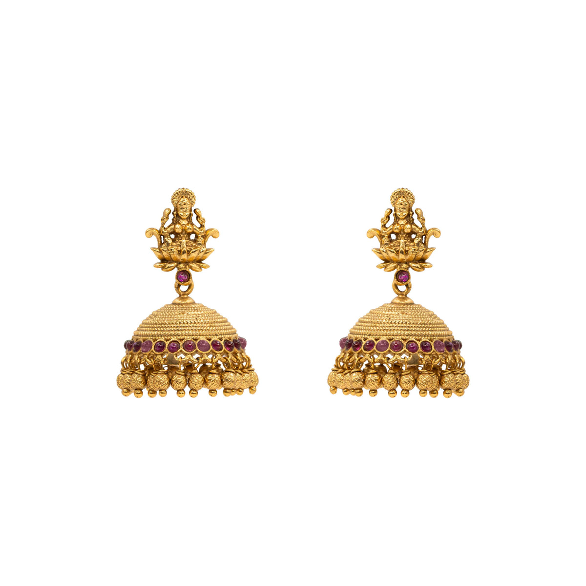 Antique Finish Gold-Plated  Jhumka N-641