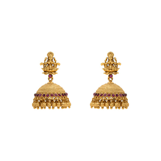 Antique Finish Gold-Plated  Jhumka N-641