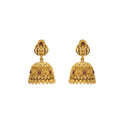 Antique Temple Gold-Plated Jhumka R-1137