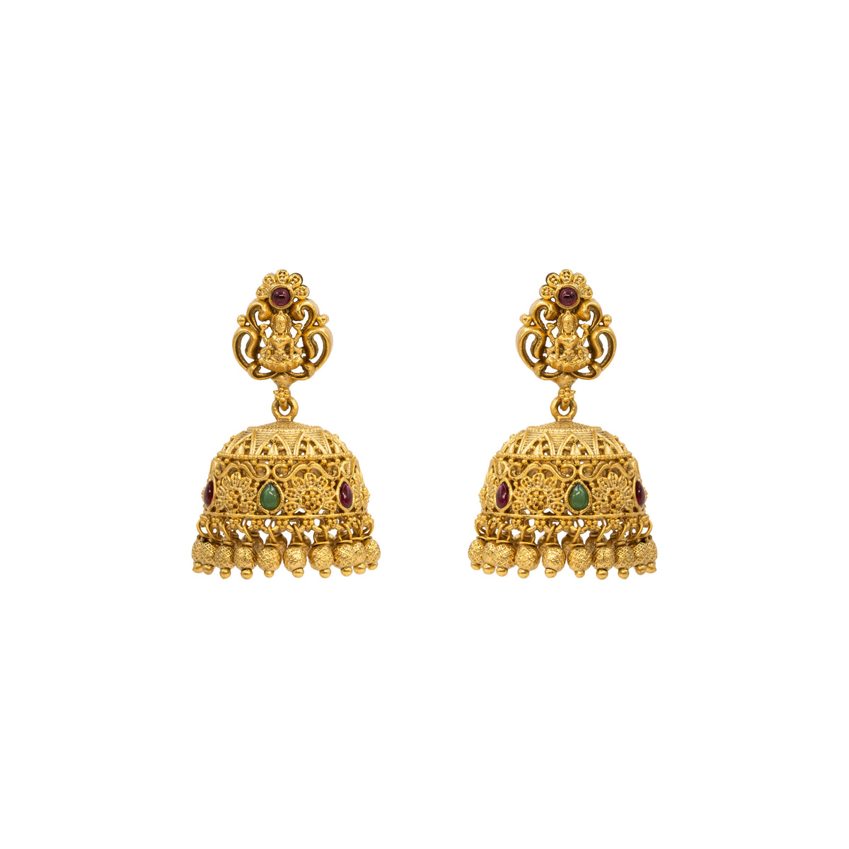 Antique Temple Gold-Plated Jhumka R-1137