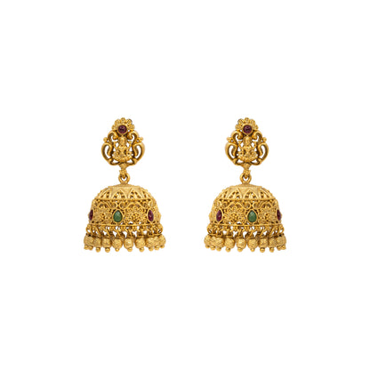 Antique Temple Gold-Plated Jhumka R-1137