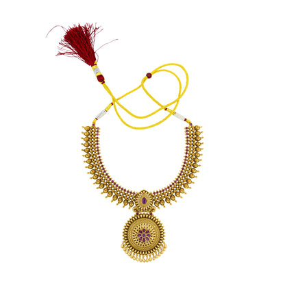 Intricate Temple Short Necklace K-1534