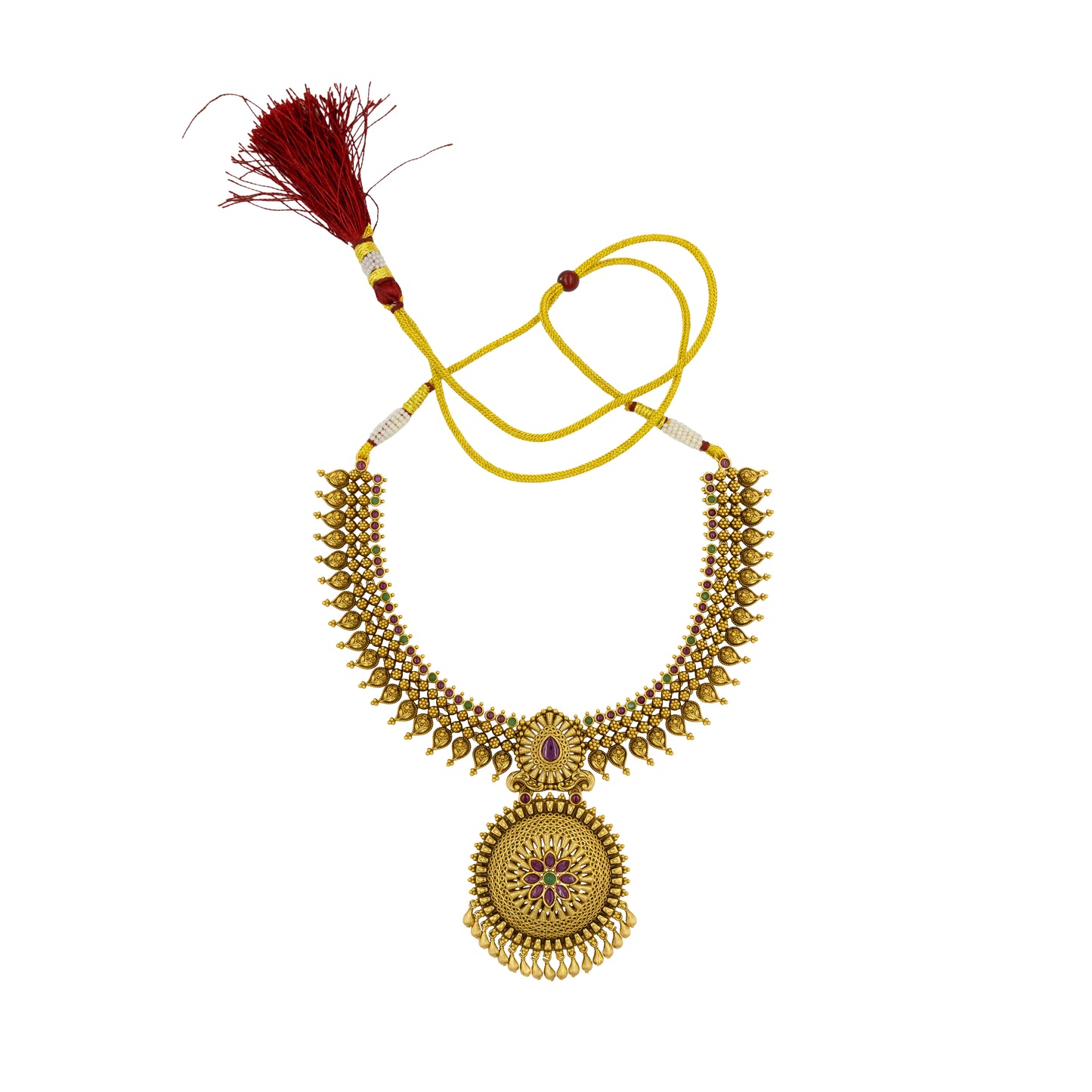 Intricate Temple Short Necklace K-1534