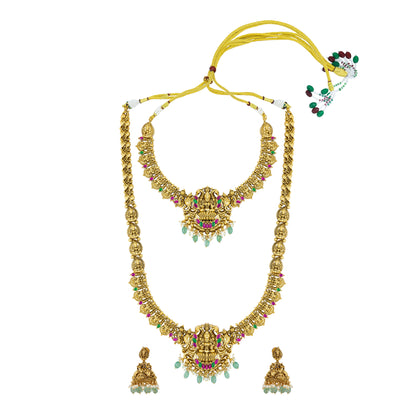 Divine Lakshmi Temple Combo Necklace Set J-139N