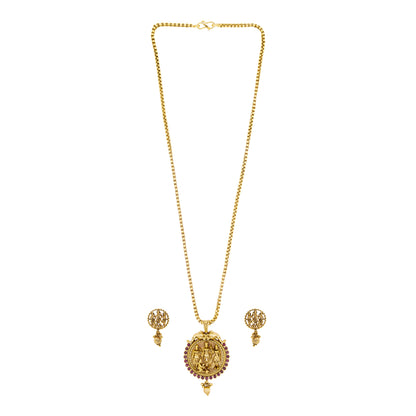 Divine Ram Parivar Temple Pendant Set T-77