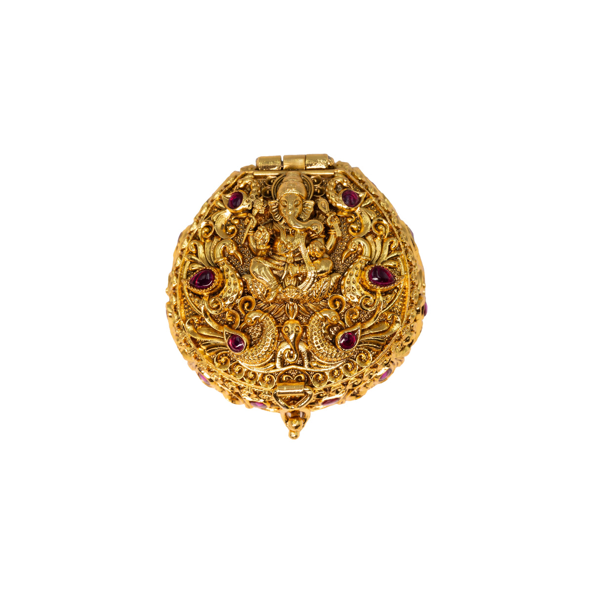 Antique Finish Ganesh Sindoor Box T-69