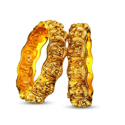 Antique Gold-Plated Lakshmi  Bangle K-108