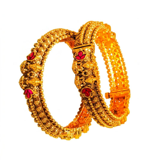 Vaidehi Valaya Kada Bangle | Gold-Plated Sita Sacred Temple Bangle J-272