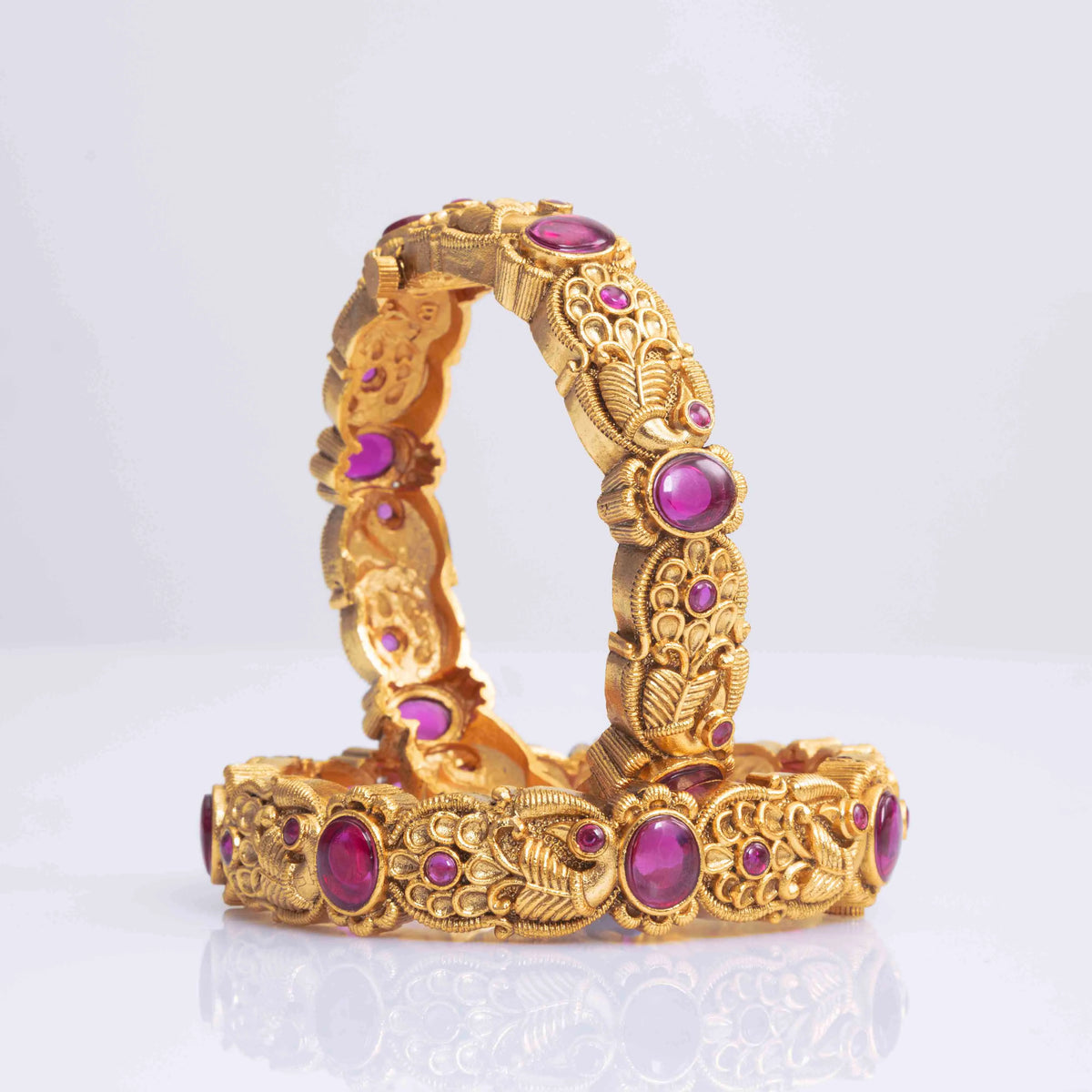 Antique Heritage Gold-Plated Bangles R-619 