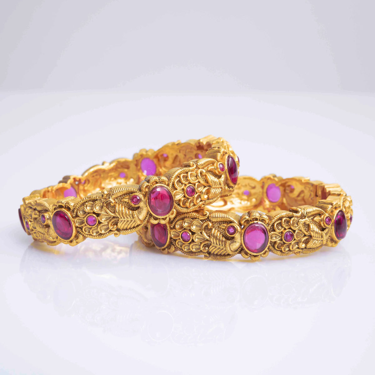 Antique Heritage Gold-Plated Bangles R-619 