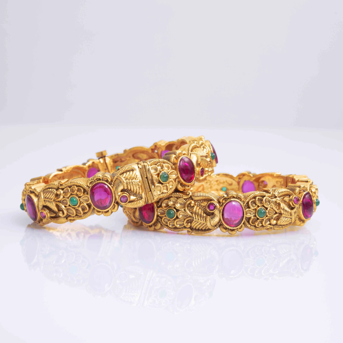 Antique Heritage Gold-Plated Bangles R-619 