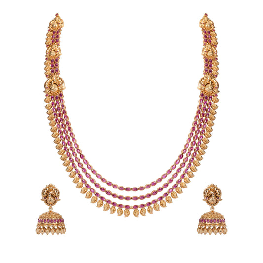 Intricately Designed Layered Necklace Set 